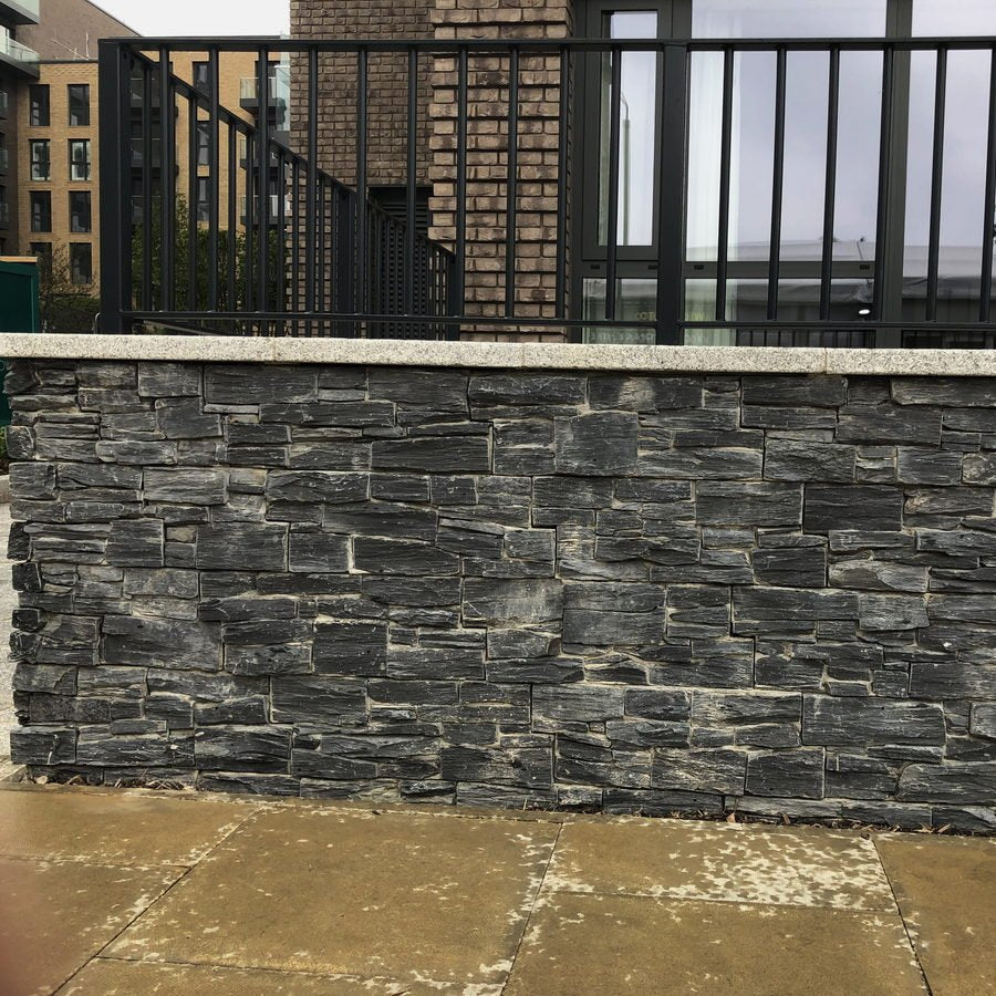 Black Slate Cladding Z Panels Cement Backing 550 x 200 £65.39/m2